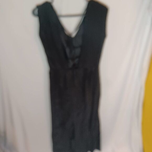 No. 6 Store New York 100% Silk Black Open Back Midi Sleeveless Dress 2 - Picture 5 of 10